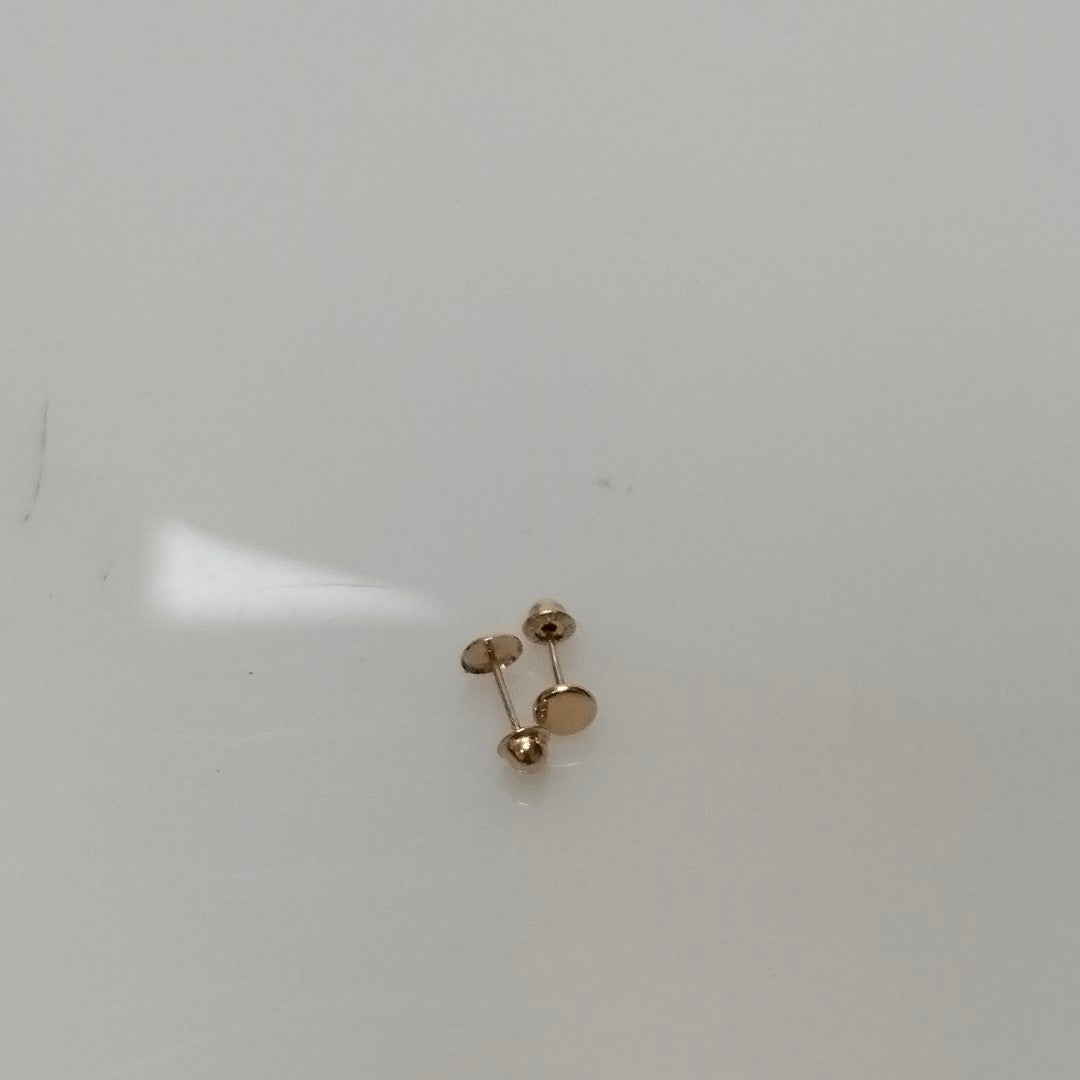 BROQUELES BROQUEL FIG TAPON REDONDO 14K 0.1408 GR (NUEVO)