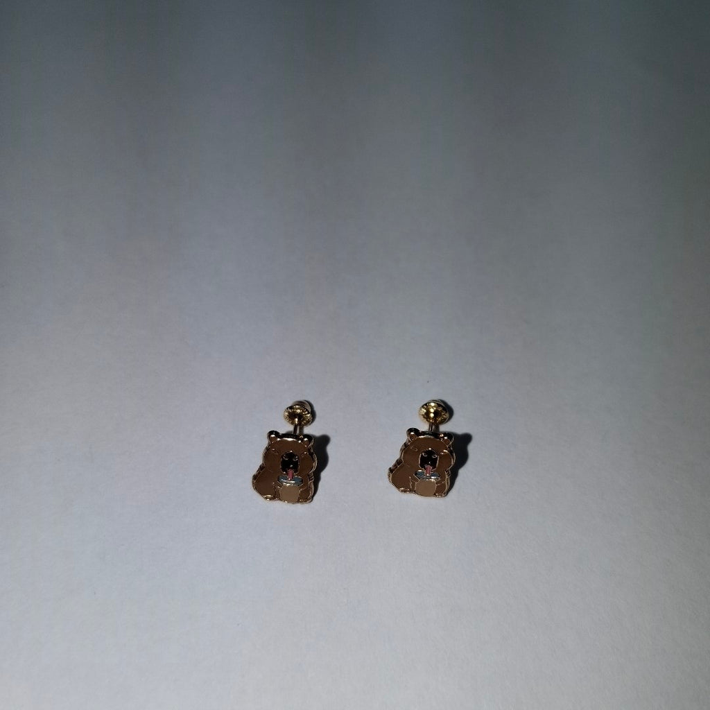 BROQUELES BROQUEL FIG CAPIBARA 14K 0.2657 GR (NUEVO)