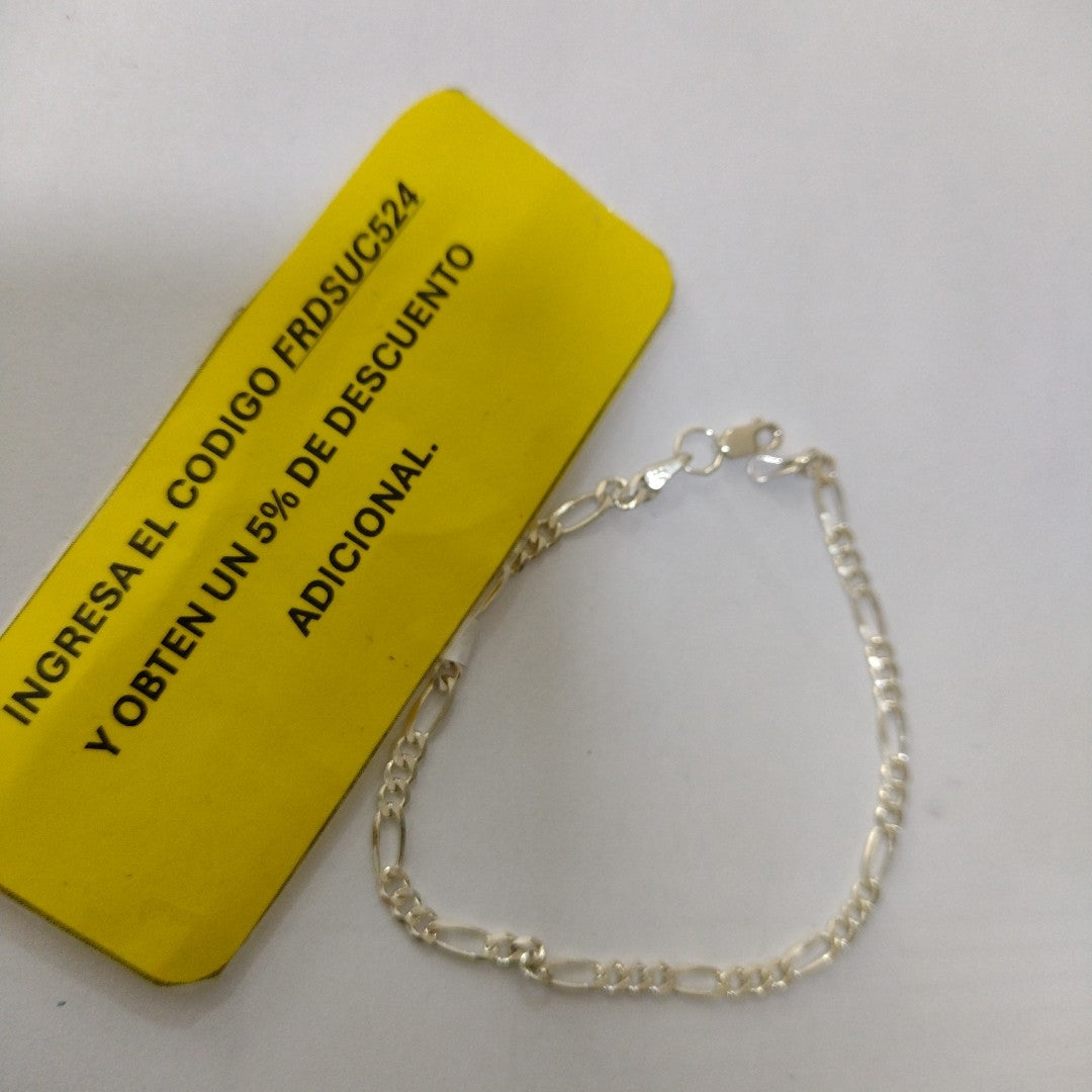 PULSERA TEJIDO 3X1 PLATA .925 18 CM 2.9 GR (NUEVO)