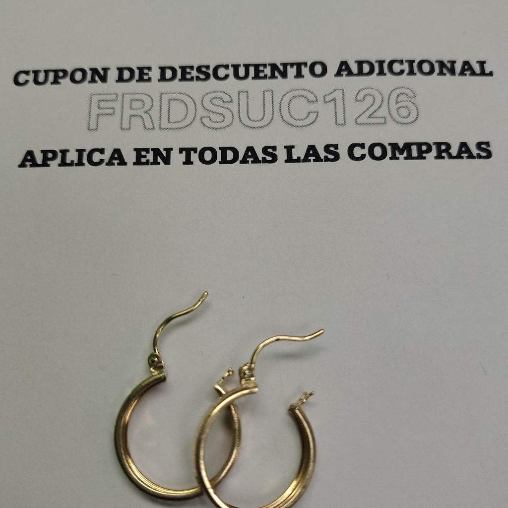ARETES ARRACADAS LABRADAS 10K 2.2 GR (NUEVO)