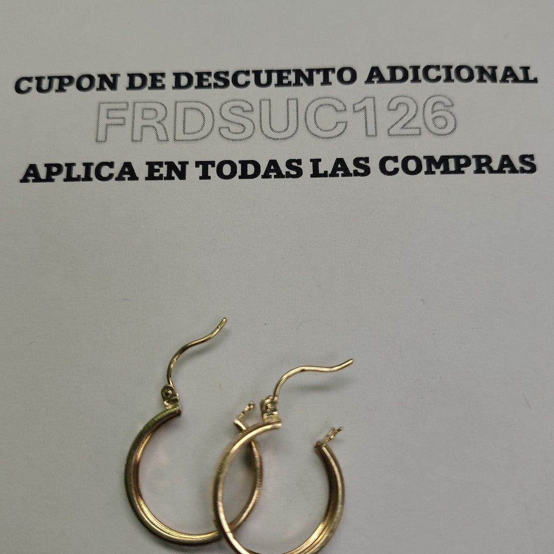 ARETES ARRACADAS LABRADAS 10K 2.2 GR (NUEVO)