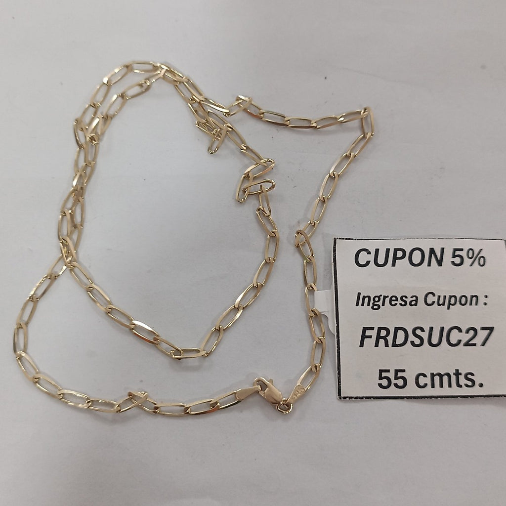 CADENA ESLABON 14K 55 CM 6.6 GR (NUEVO)