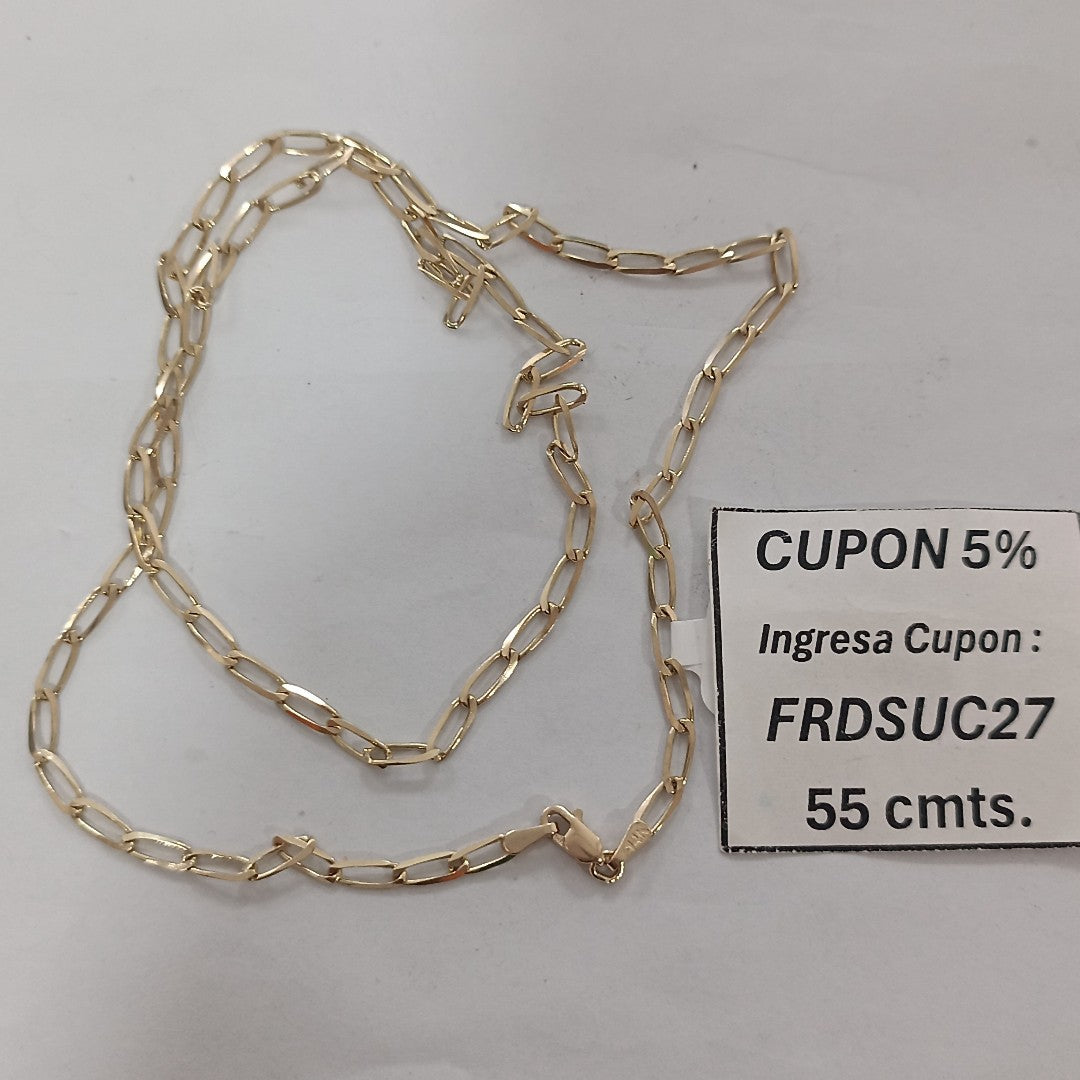 CADENA ESLABON 14K 55 CM 6.6 GR (NUEVO)