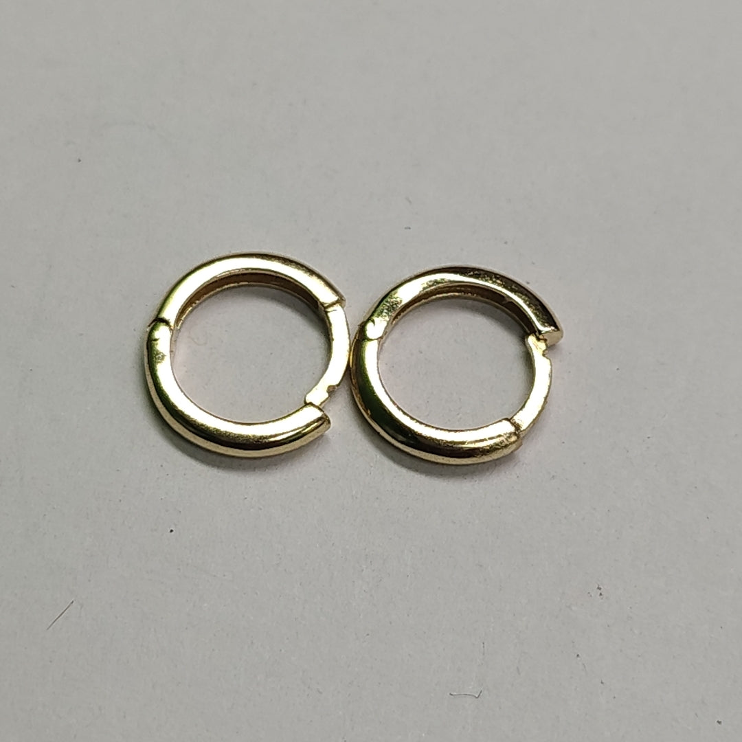 ARETES ARRACADAS LISAS 10K 1.1 GR (NUEVO)
