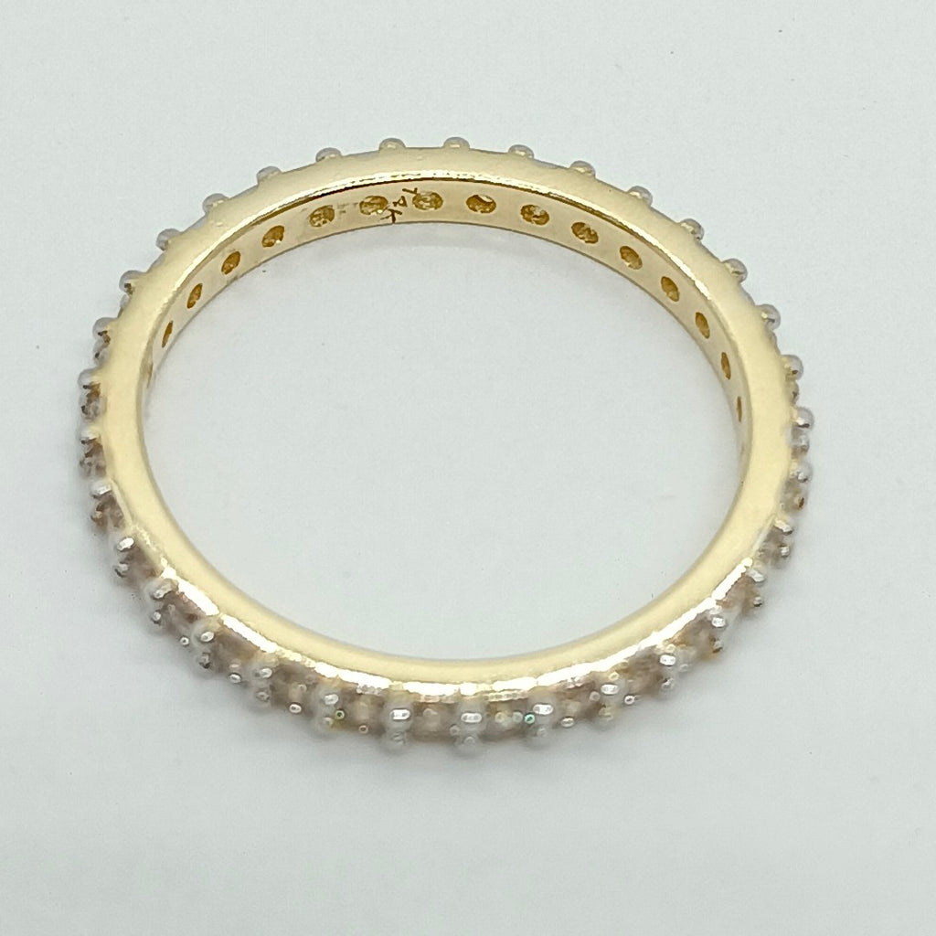 ANILLO ANILLITO CHURUMBELA C CIRCONIAS 14K 6.5 TALLA 1.9 GR (NUEVO)