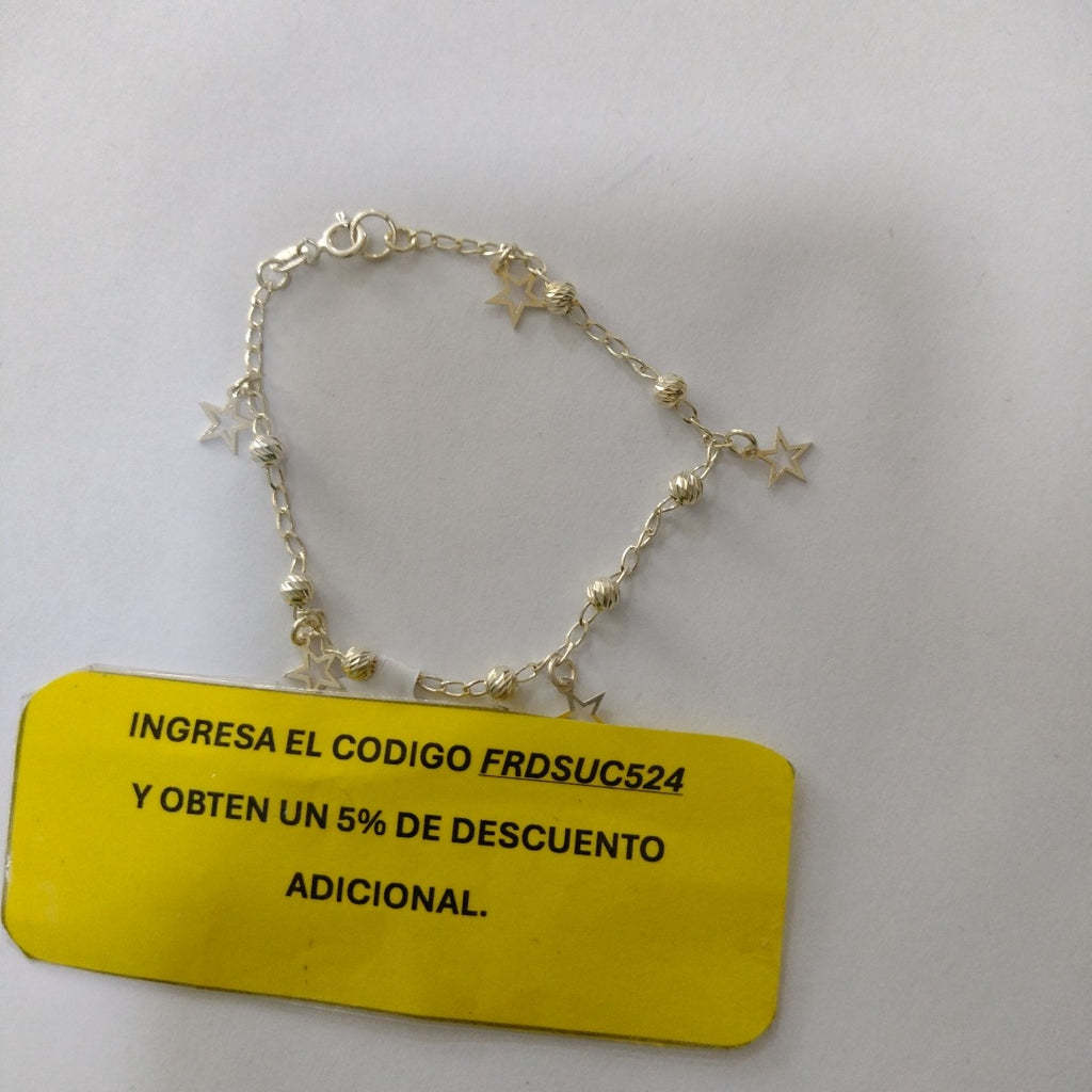 PULSERA TEJIDO ESPECIAL PLATA .925 18 CM 2.7 GR (NUEVO)