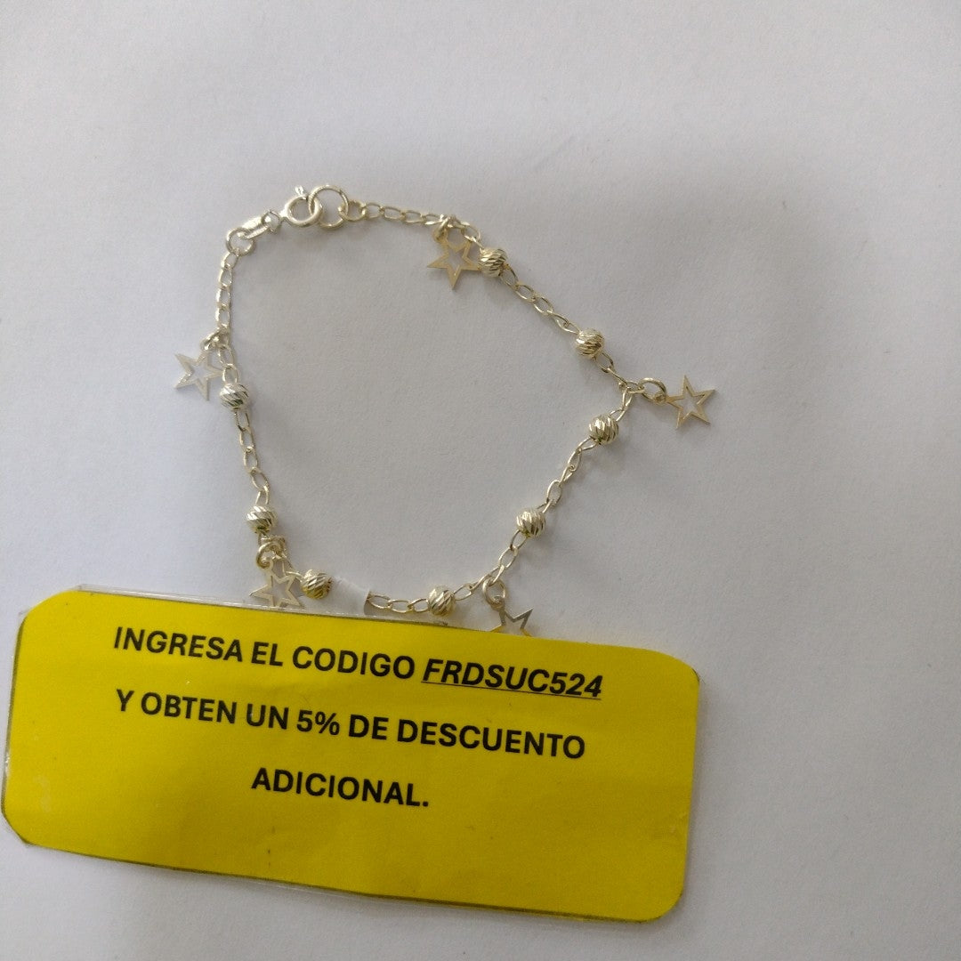PULSERA TEJIDO ESPECIAL PLATA .925 18 CM 2.7 GR (NUEVO)