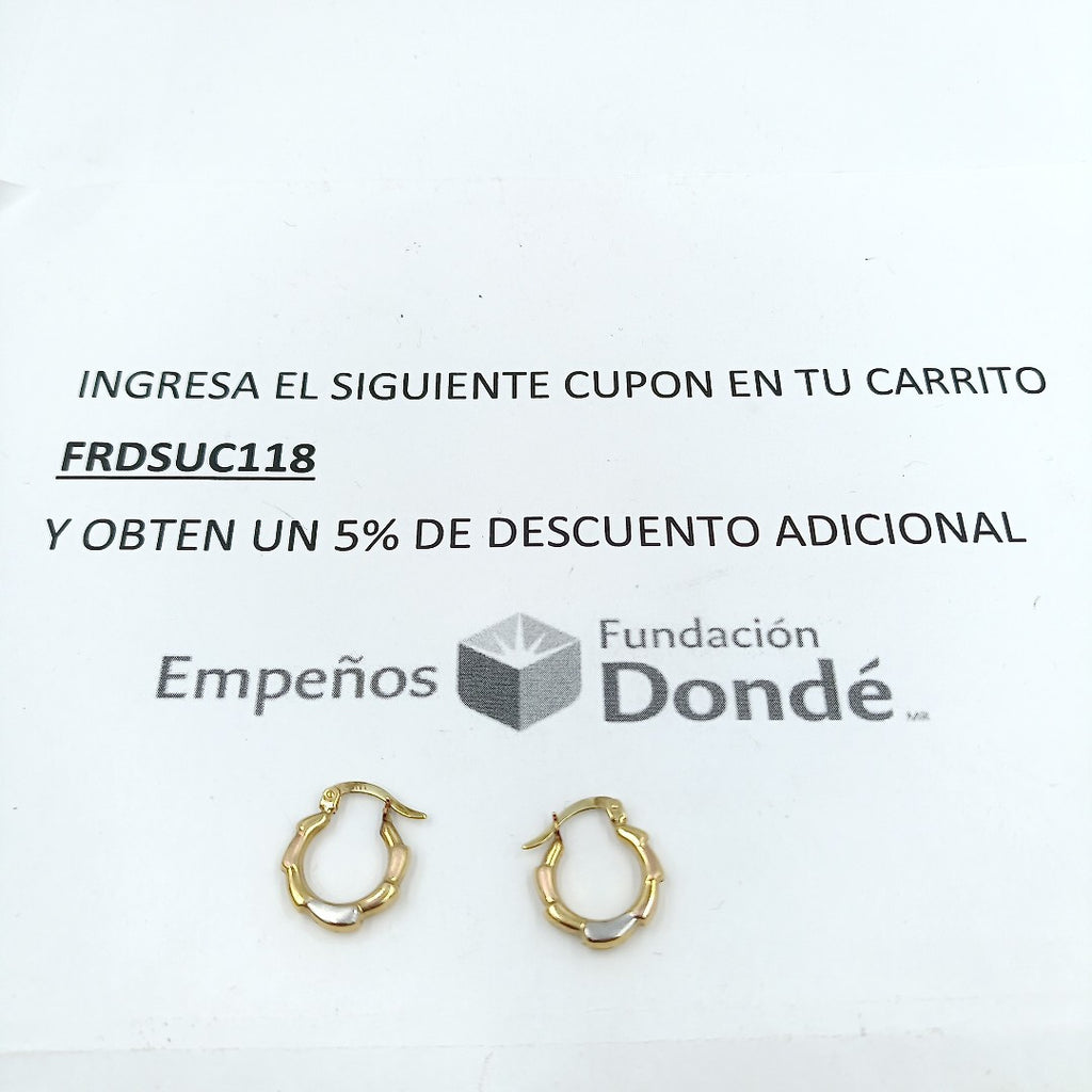 ARRACADAS PAR ORO 10 K 1.1 GRMS (SEMINUEVO)