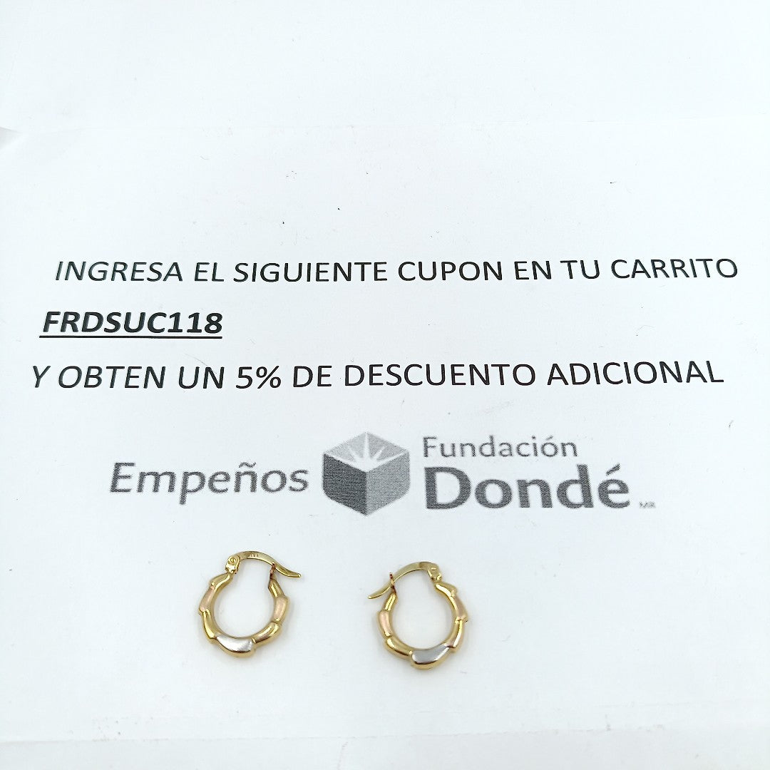 ARRACADAS PAR ORO 10 K 1.1 GRMS (SEMINUEVO)
