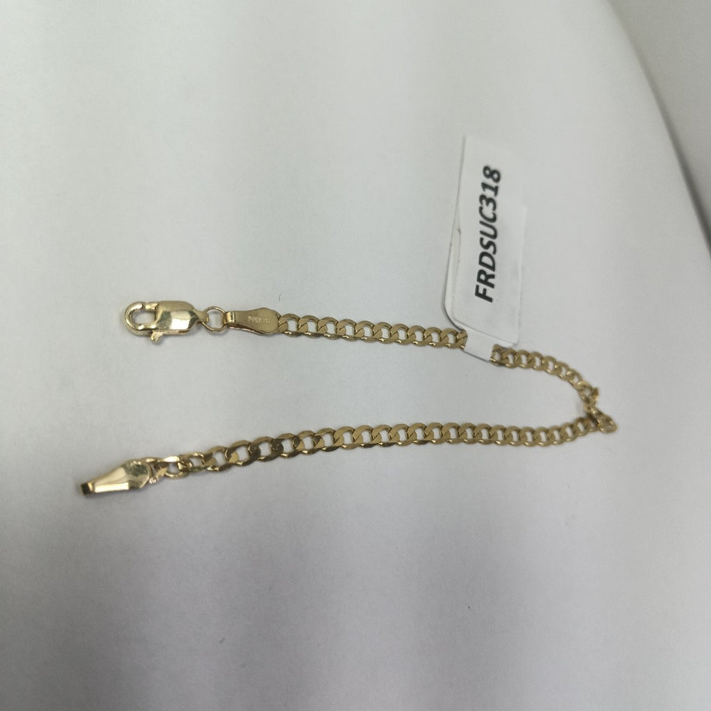 PULSERA TEJIDO BARBADA 14K 18 CM 3.3 GR (NUEVO)