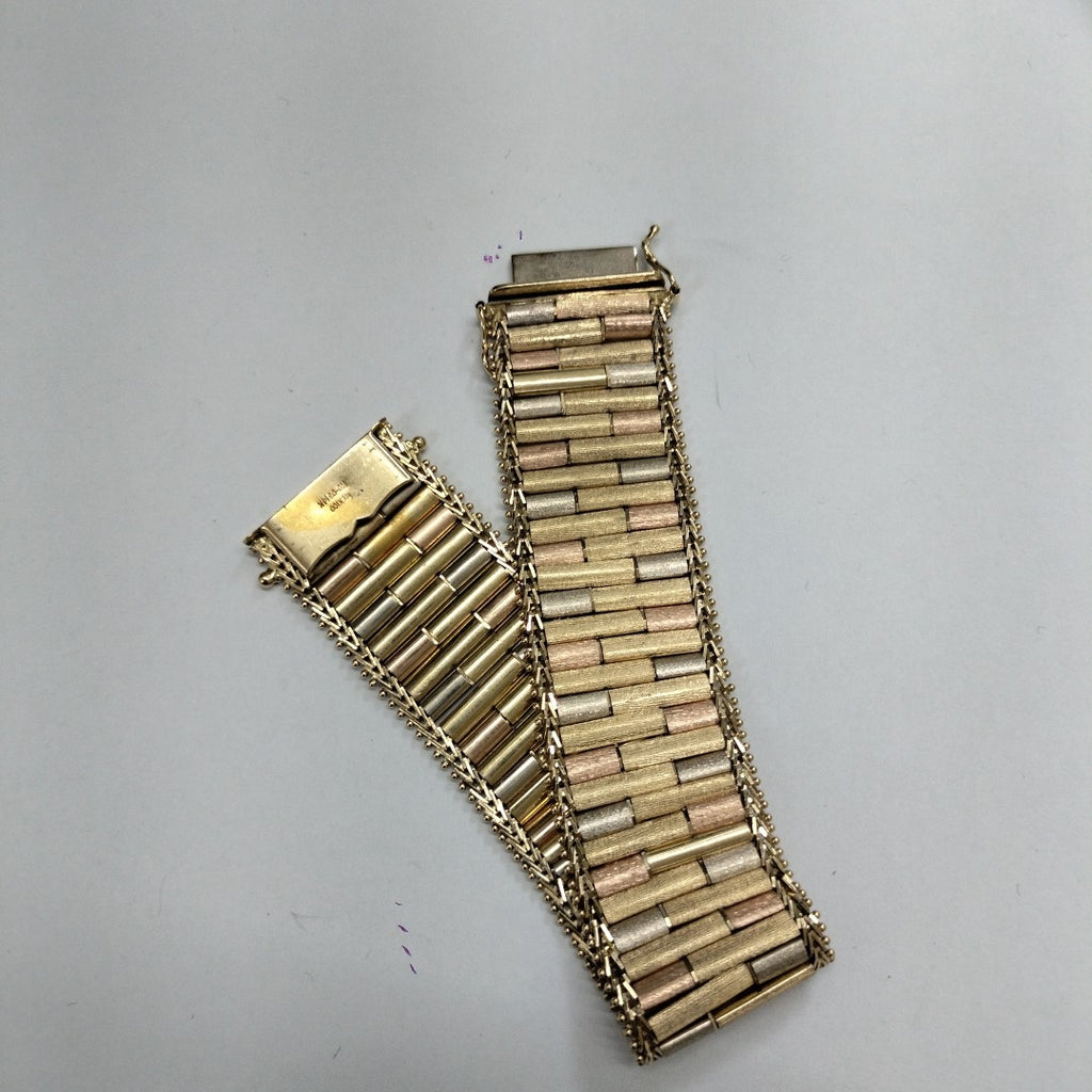 PULSERA ORO COMBINADO 14 K 31.2 GRMS (SEMINUEVO)