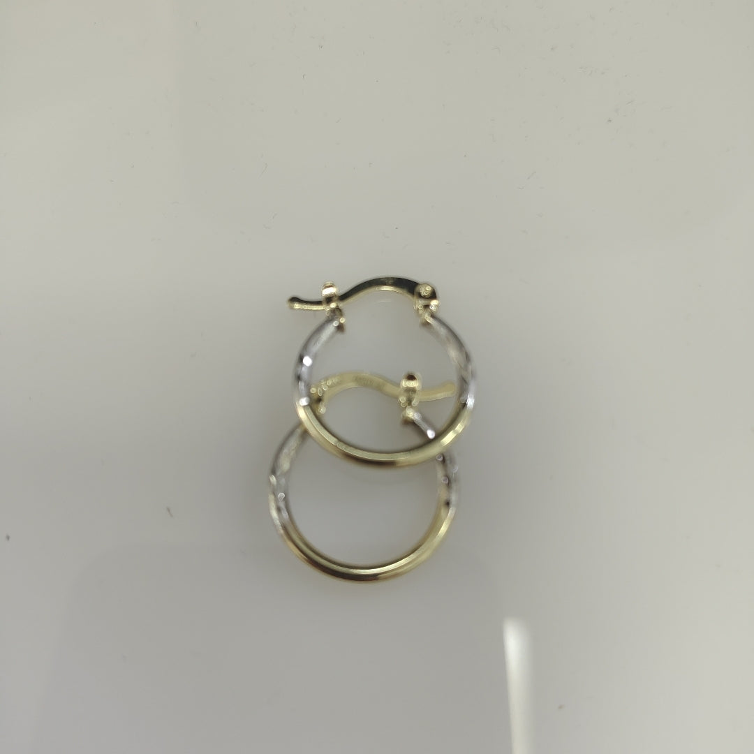 ARETES ARRACADAS COMBINADAS 14K 1.1 GR (NUEVO)
