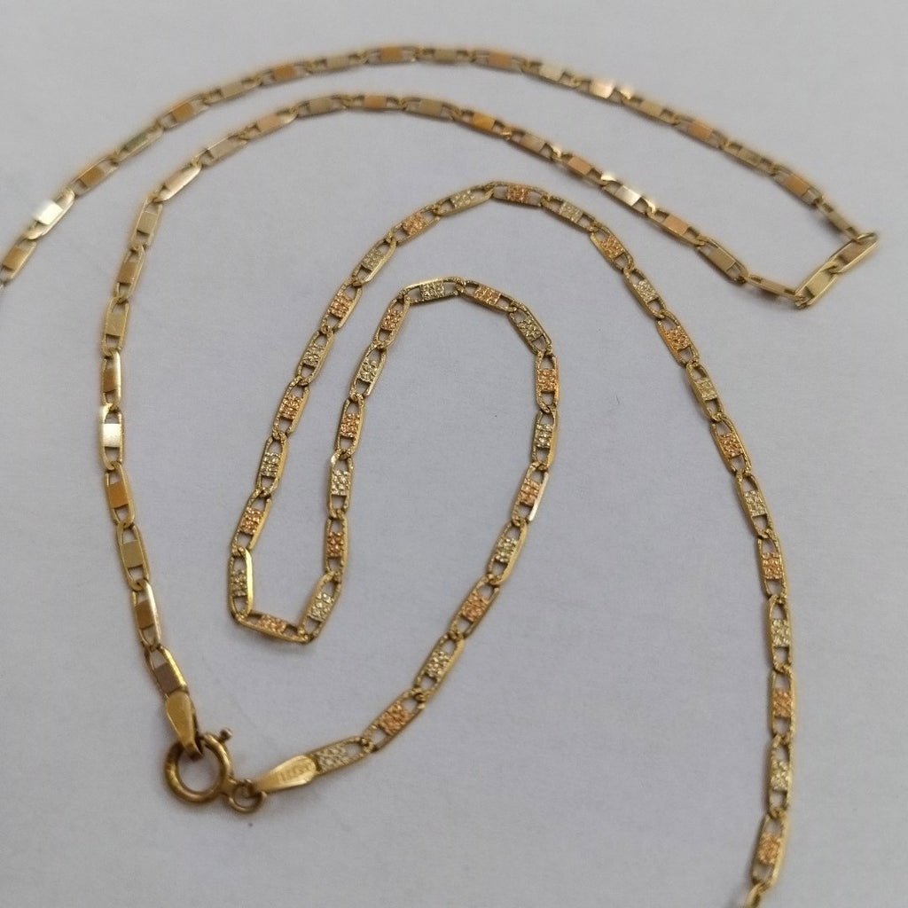 CADENA ORO, ORO COMBINADO 14 K 3 GRMS (SEMINUEVO)