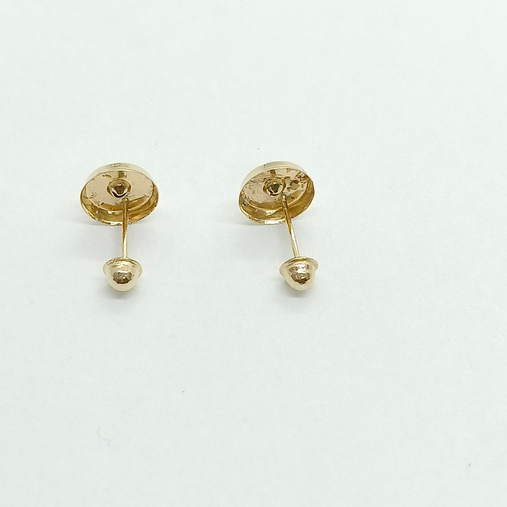 BROQUELES BROQUEL FIG BOTON C CIRCONIA 14K 0.2916 GR (NUEVO)