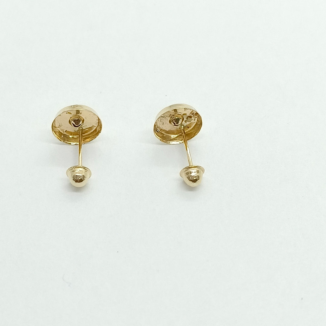 BROQUELES BROQUEL FIG BOTON C CIRCONIA 14K 0.2916 GR (NUEVO)