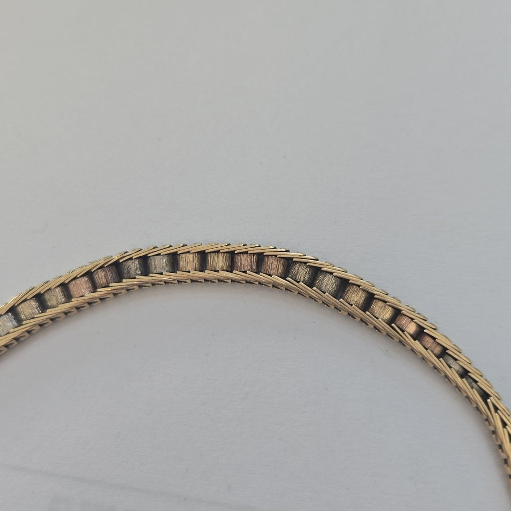 PULSERA ORO COMBINADO 10 K 9.3 GRMS (SEMINUEVO)