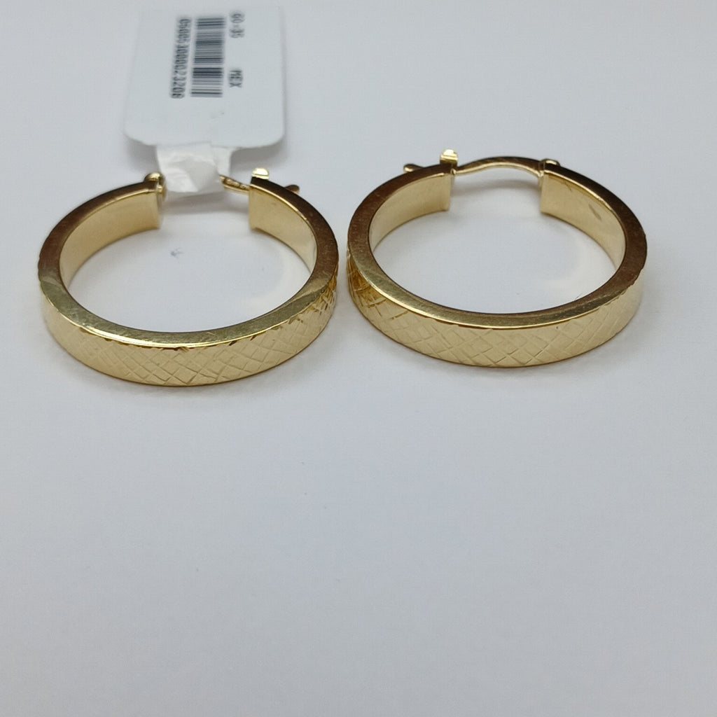 ARETES TEJIDO ARRACADAS FACETADAS 14K 2.9 GR (NUEVO)