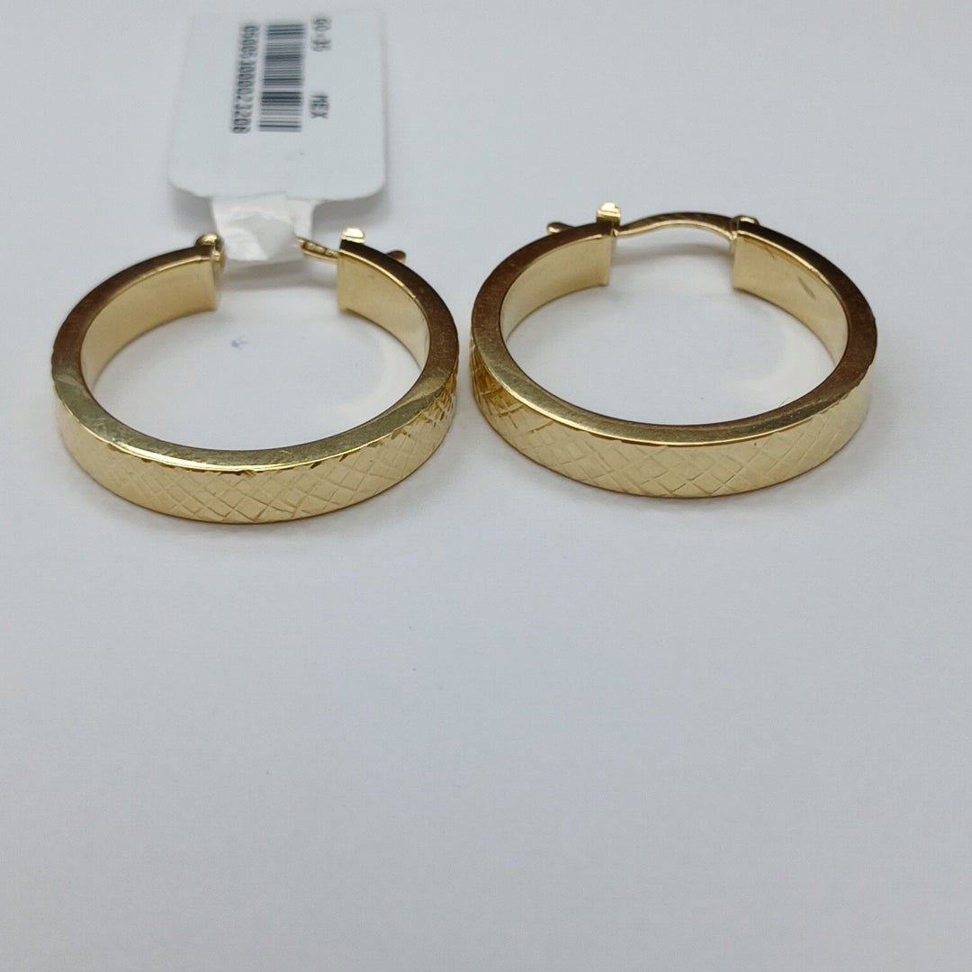 ARETES TEJIDO ARRACADAS FACETADAS 14K 2.9 GR (NUEVO)