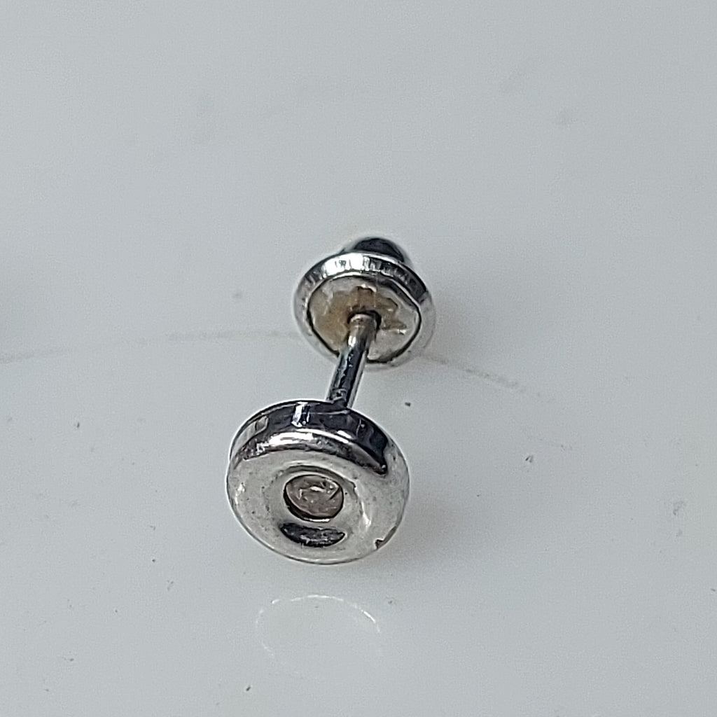BROQUELES PAR ORO BLANCO MUY BAJO 14 K 0,40 GRMS (SEMINUEVO)
