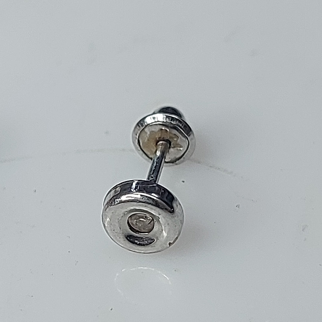 BROQUELES PAR ORO BLANCO MUY BAJO 14 K 0,40 GRMS (SEMINUEVO)