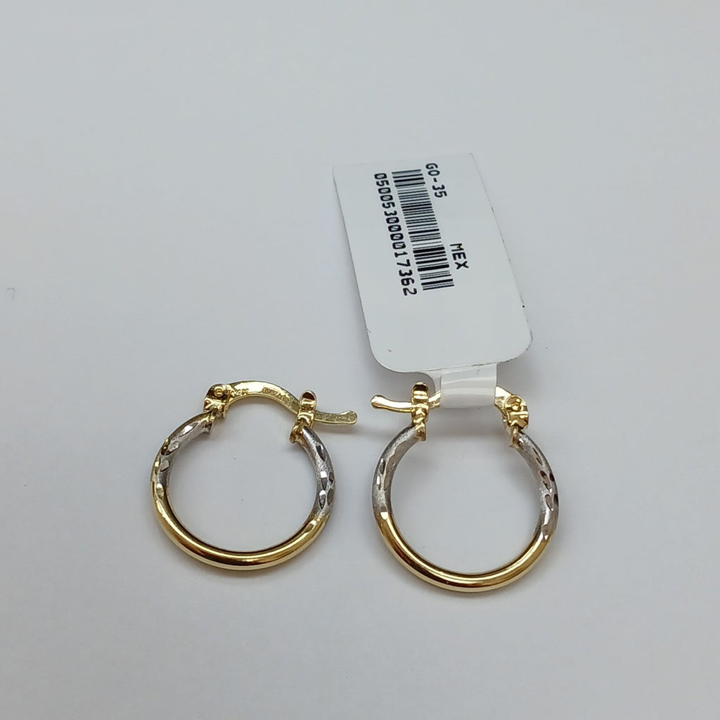 ARETES ARRACADAS COMBINADAS 14K 1.1 GR (NUEVO)