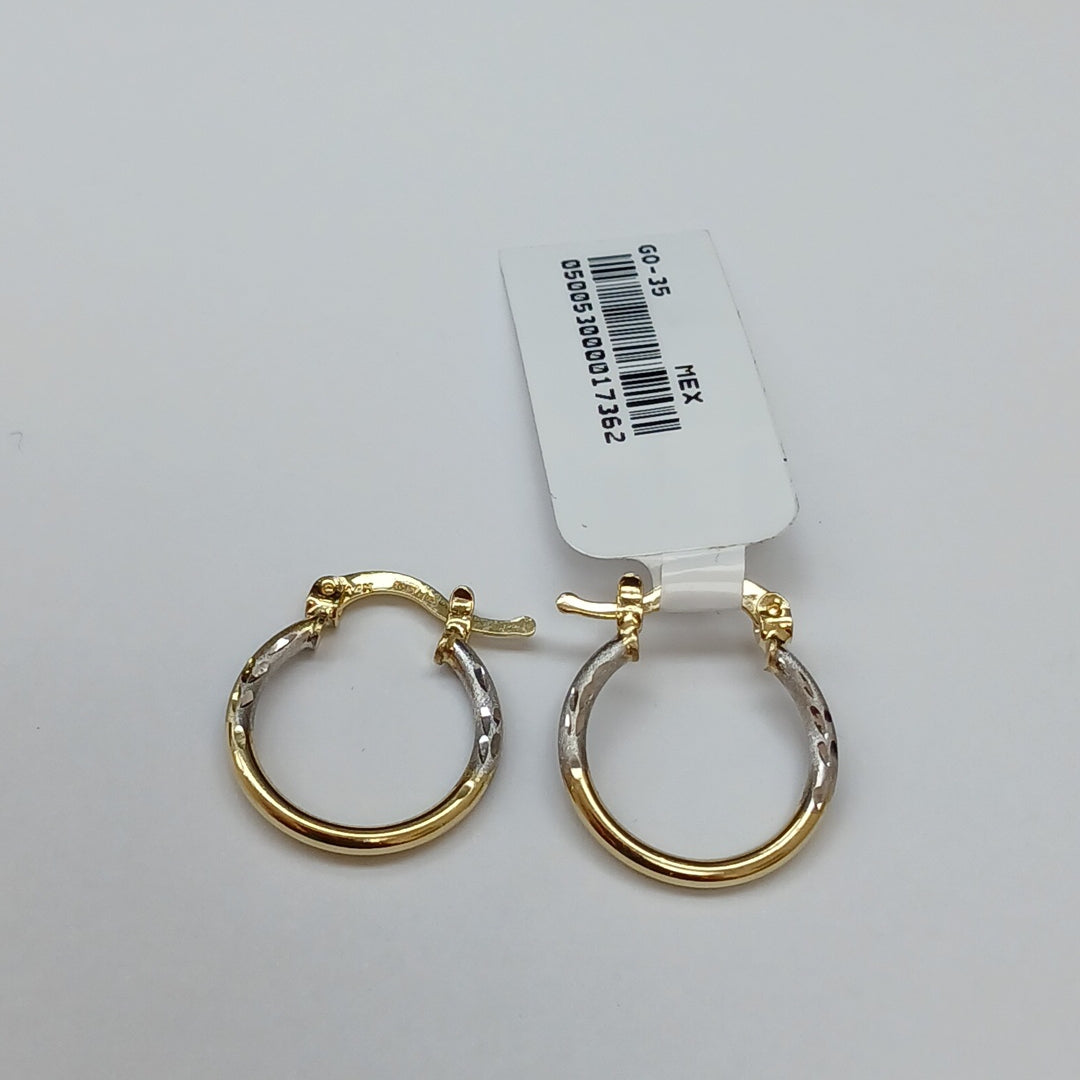 ARETES ARRACADAS COMBINADAS 14K 1.1 GR (NUEVO)