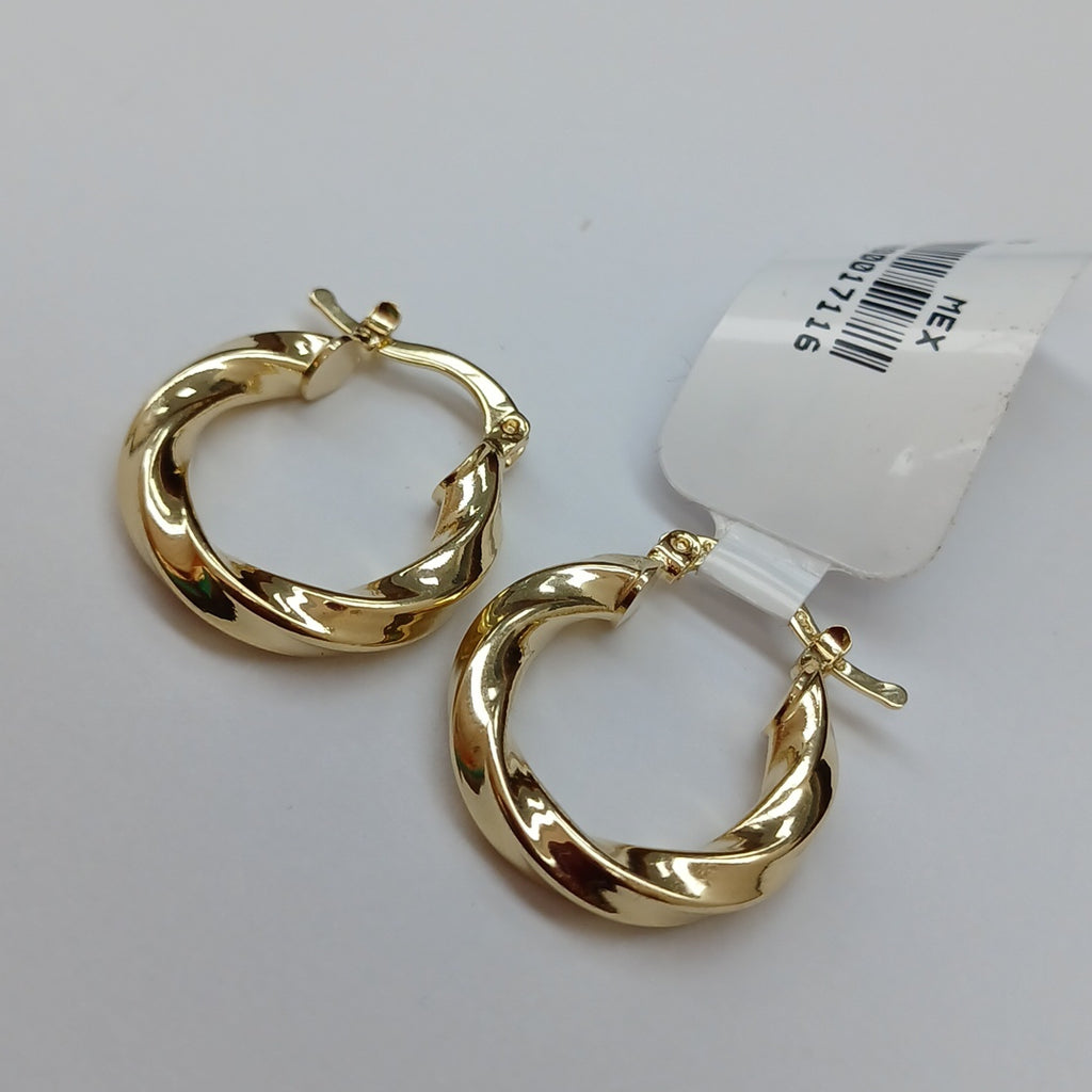 ARETES ARRACADA TORZAL 14K 1.8 GR (NUEVO)