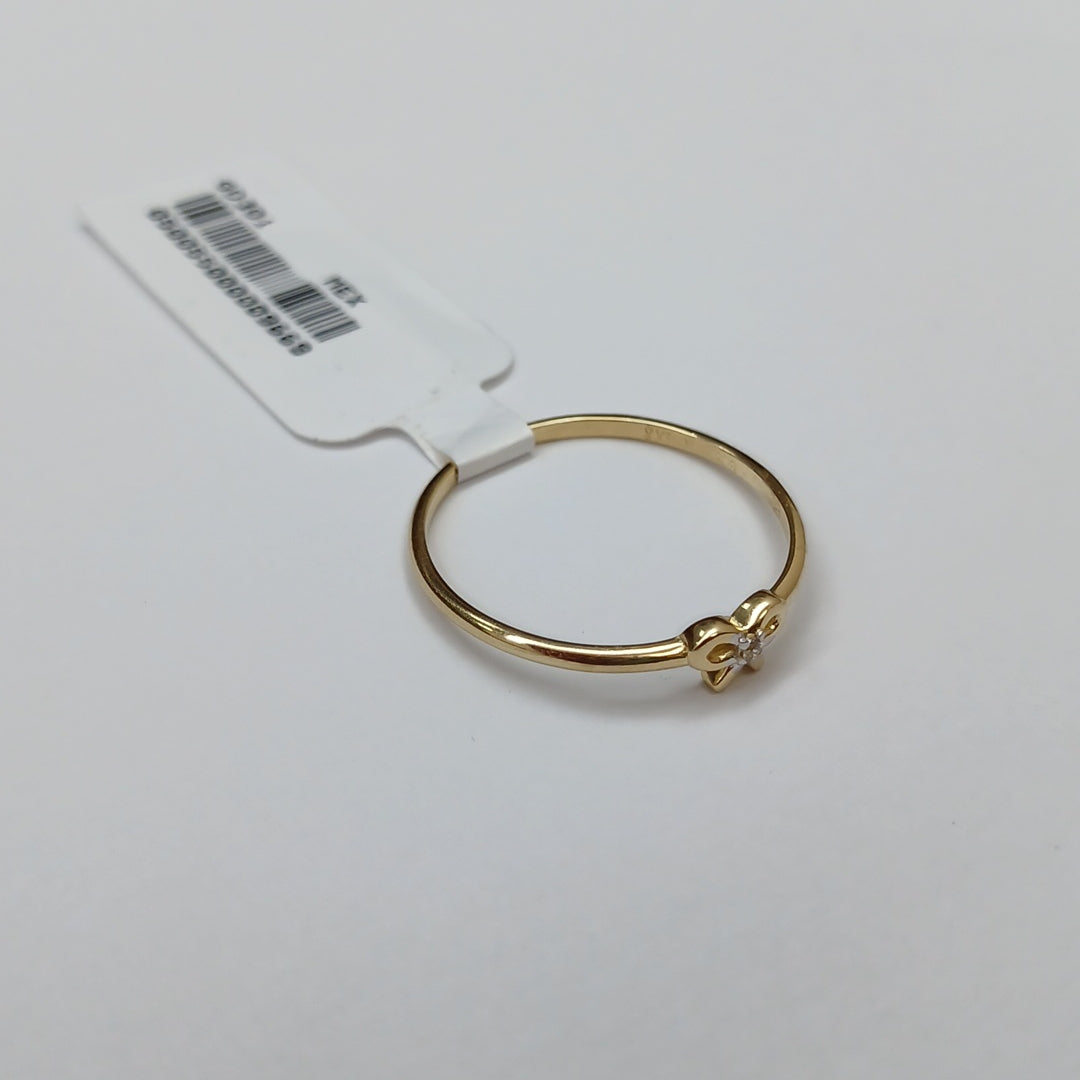 ANILLO ANILLITO FIG MOÑO C CIRCONIAS 14K 9 TALLA 1 GR (NUEVO)