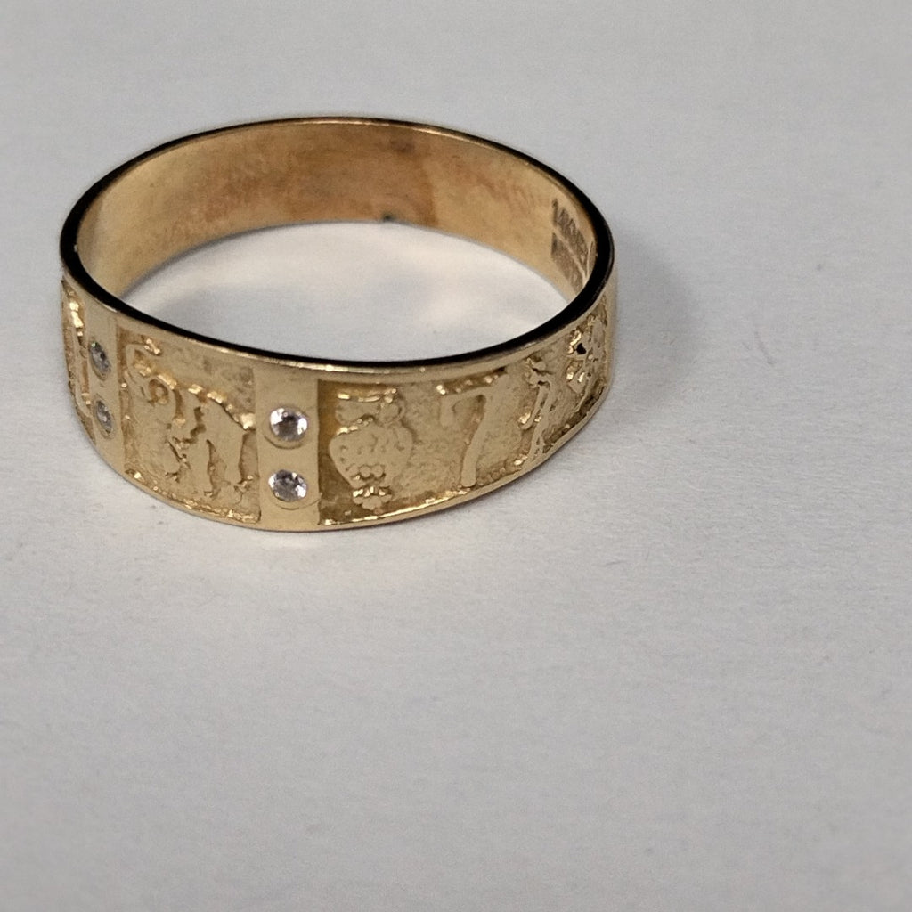 ARGOLLA DE LA SUERTE ORO 14 K 3 GRMS (SEMINUEVO)