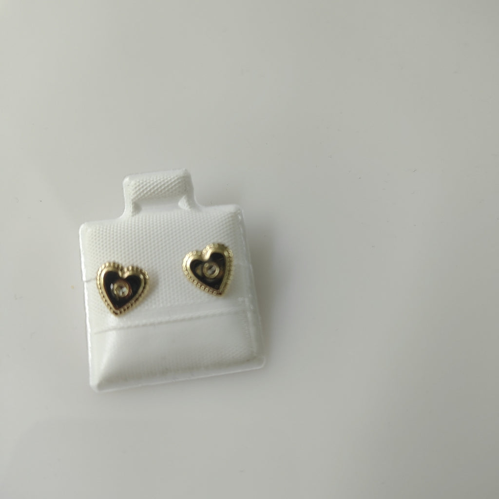 BROQUELES BROQUEL FIG CORAZON C CIRCONIA 14K 0.2614 GR (NUEVO)