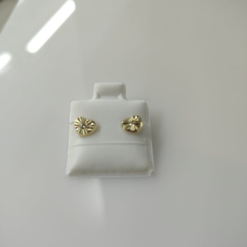 BROQUELES BROQUEL FIG CORAZON C CIRCONIA 14K 0.2603 GR (NUEVO)