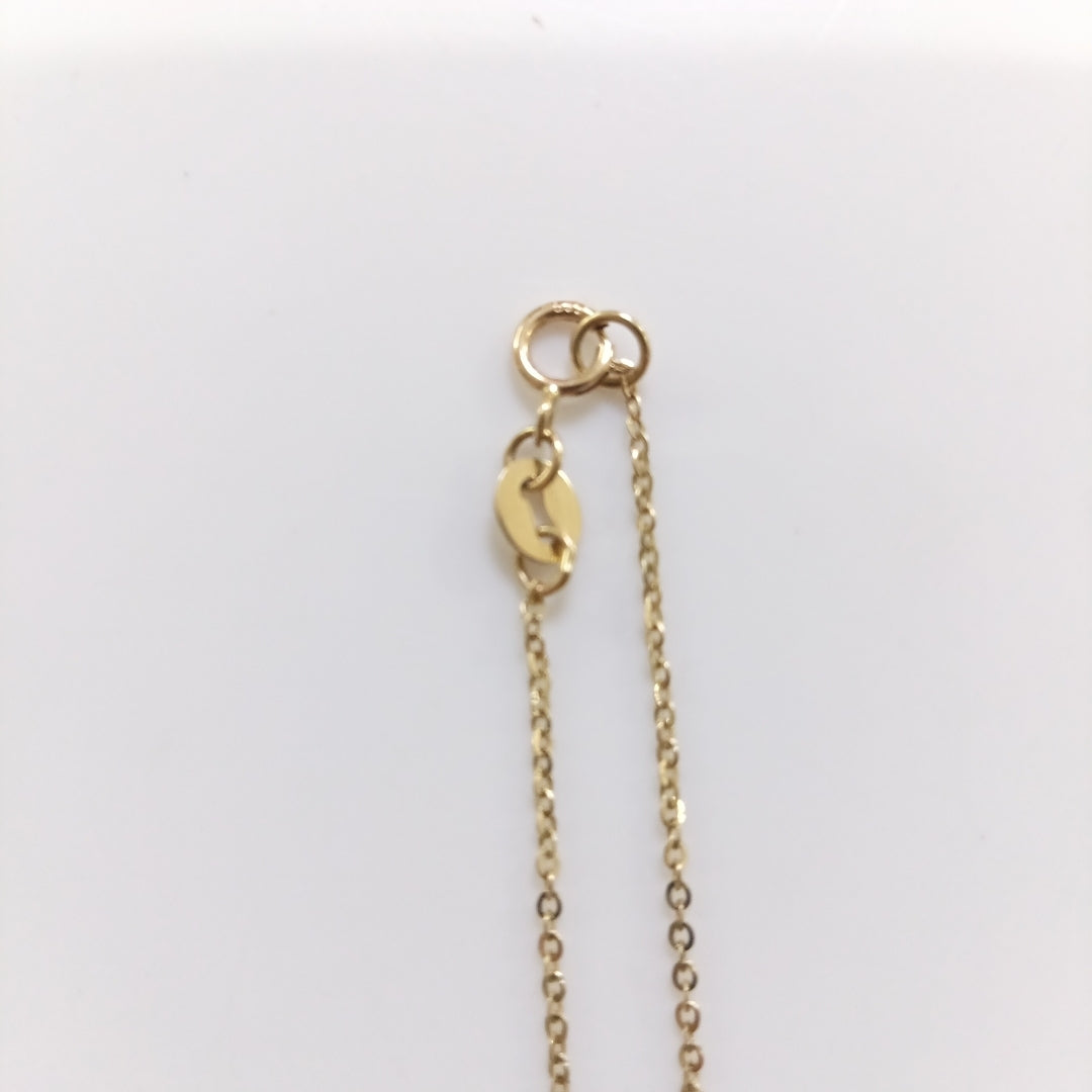 CADENA TEJIDO GARGANTILLA CON DIJE MARIPOSAS CIRCONIAS Y PIEDRAS DE COLOR 14K 45 CM 2 GR (NUEVO)