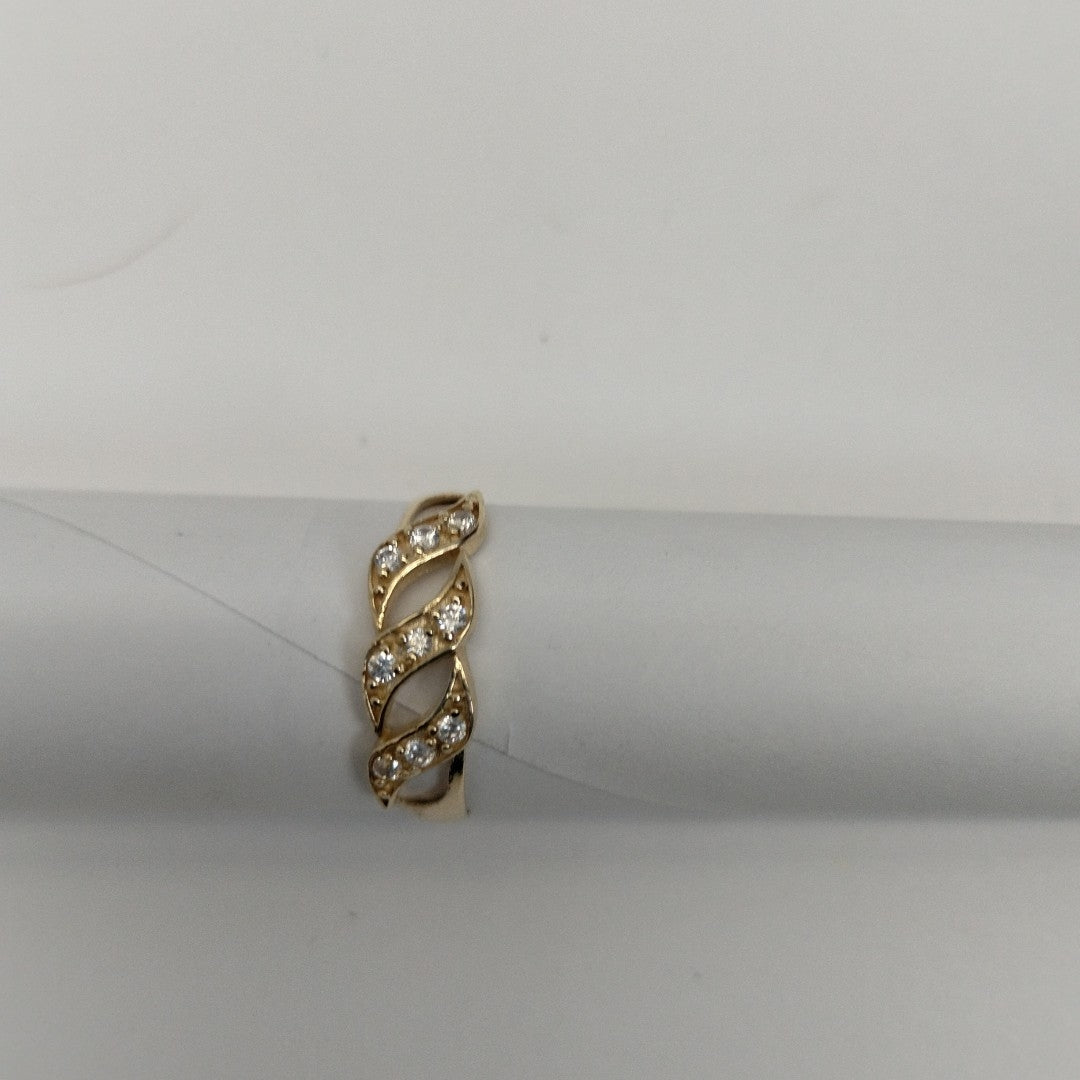ANILLOS C CIRCONIAS 14K TALLA 7 1.3 GR (NUEVO)