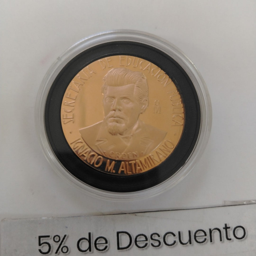 MEDALLA CONMEMORATIVA ORO 21 K 41.9 GRMS (SEMINUEVO)