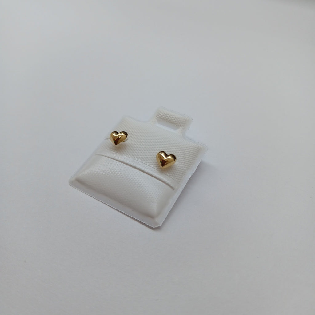 BROQUELES BROQUEL FIG CORAZON LISO 14K 0.1987 GR (NUEVO)