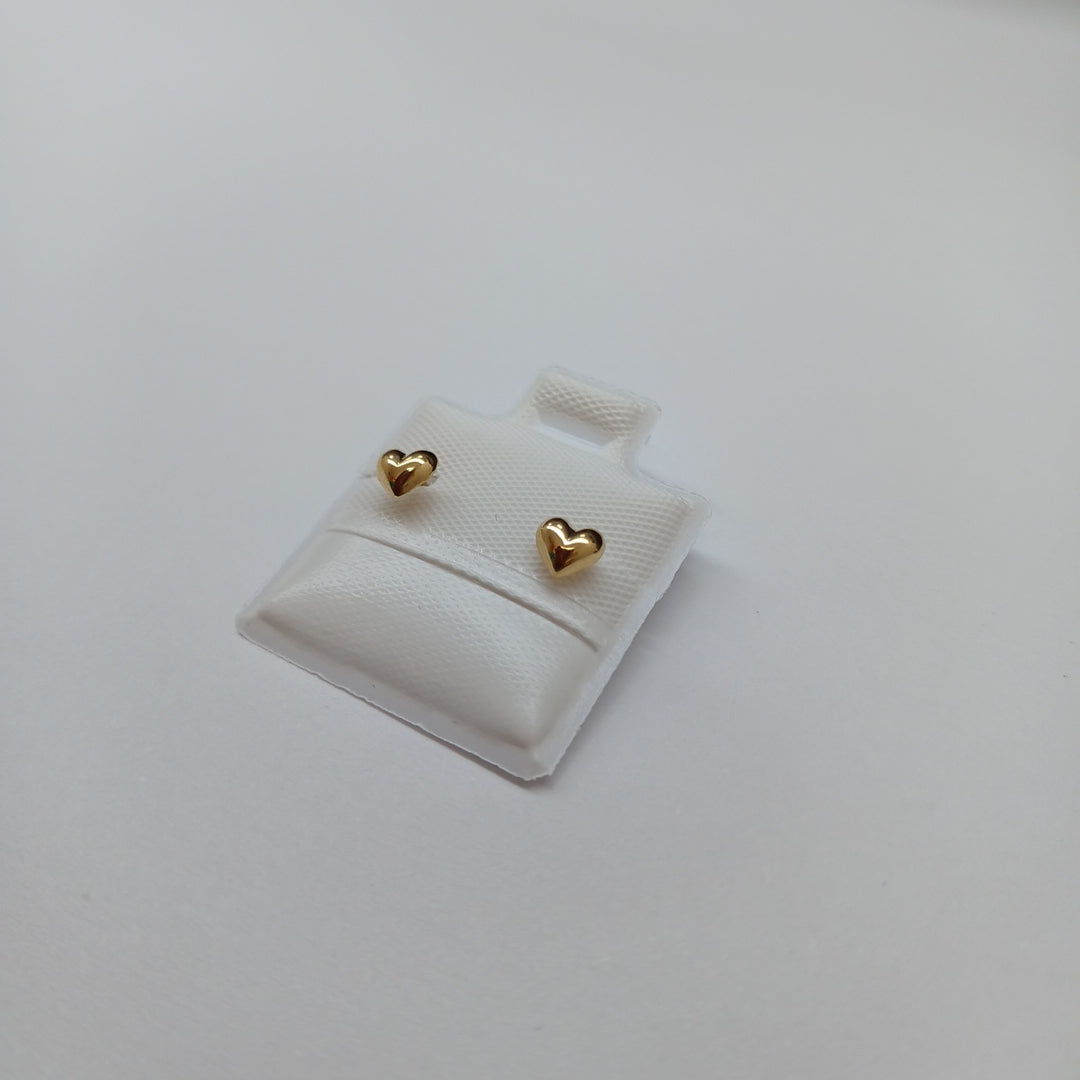 BROQUELES BROQUEL FIG CORAZON LISO 14K 0.1987 GR (NUEVO)