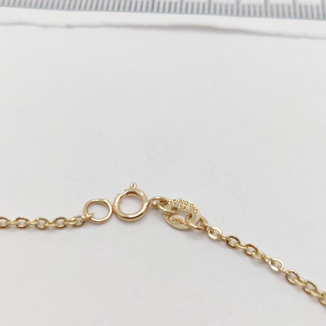 PULSERA TEJIDO ESPECIAL MARIPOSA CON ESMALTE 14K 18 CM 1.8 GR (NUEVO)