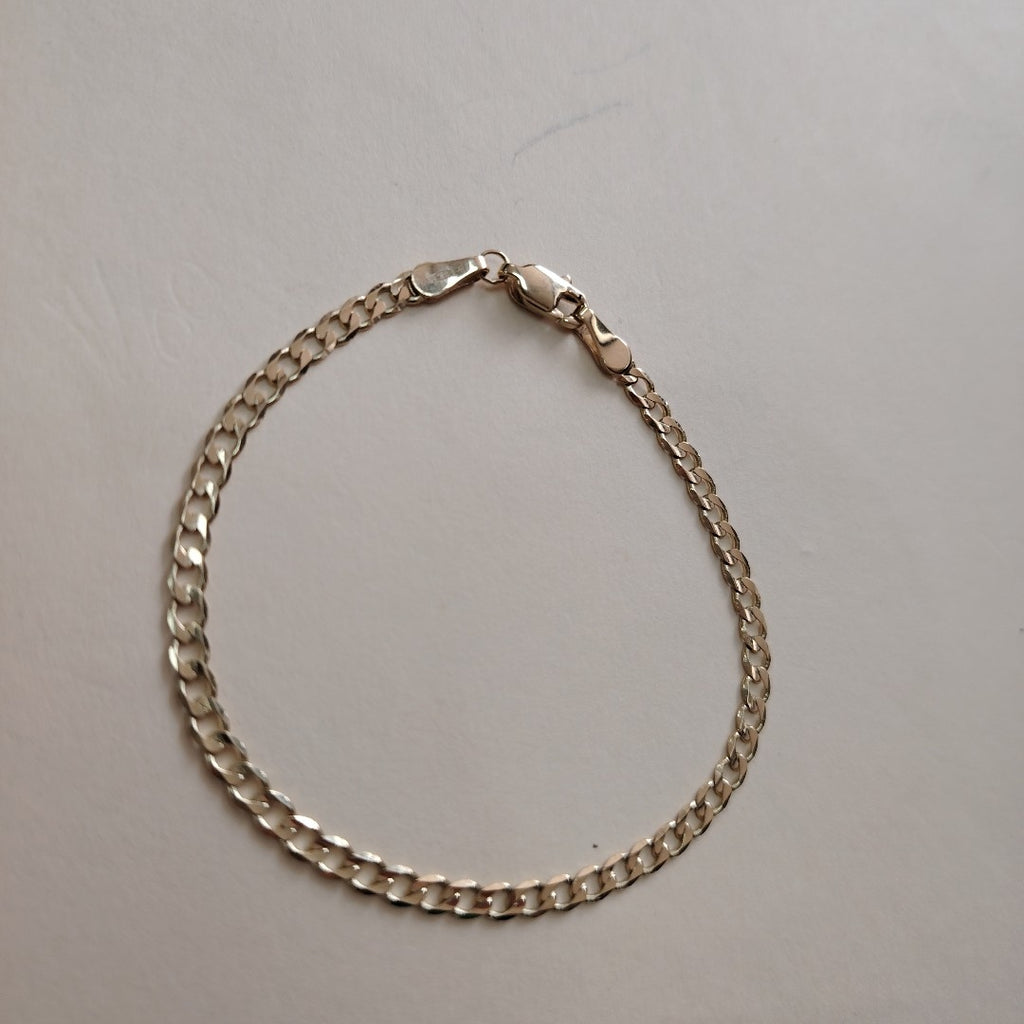 PULSERA TEJIDO BARBADA 14K 18 CM 3.3 GR (NUEVO)