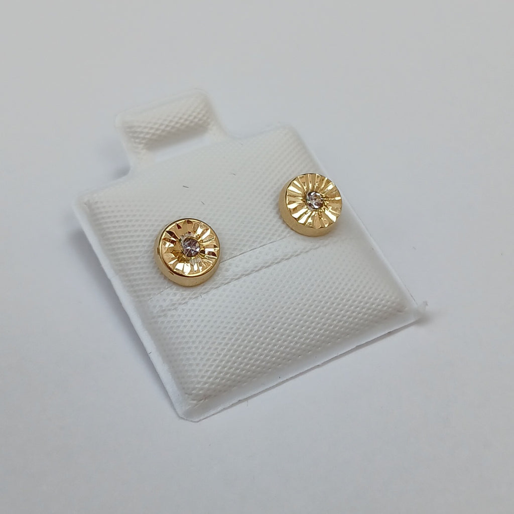 BROQUELES BROQUEL FIG BOTON C CIRCONIA 14K 0.2916 GR (NUEVO)