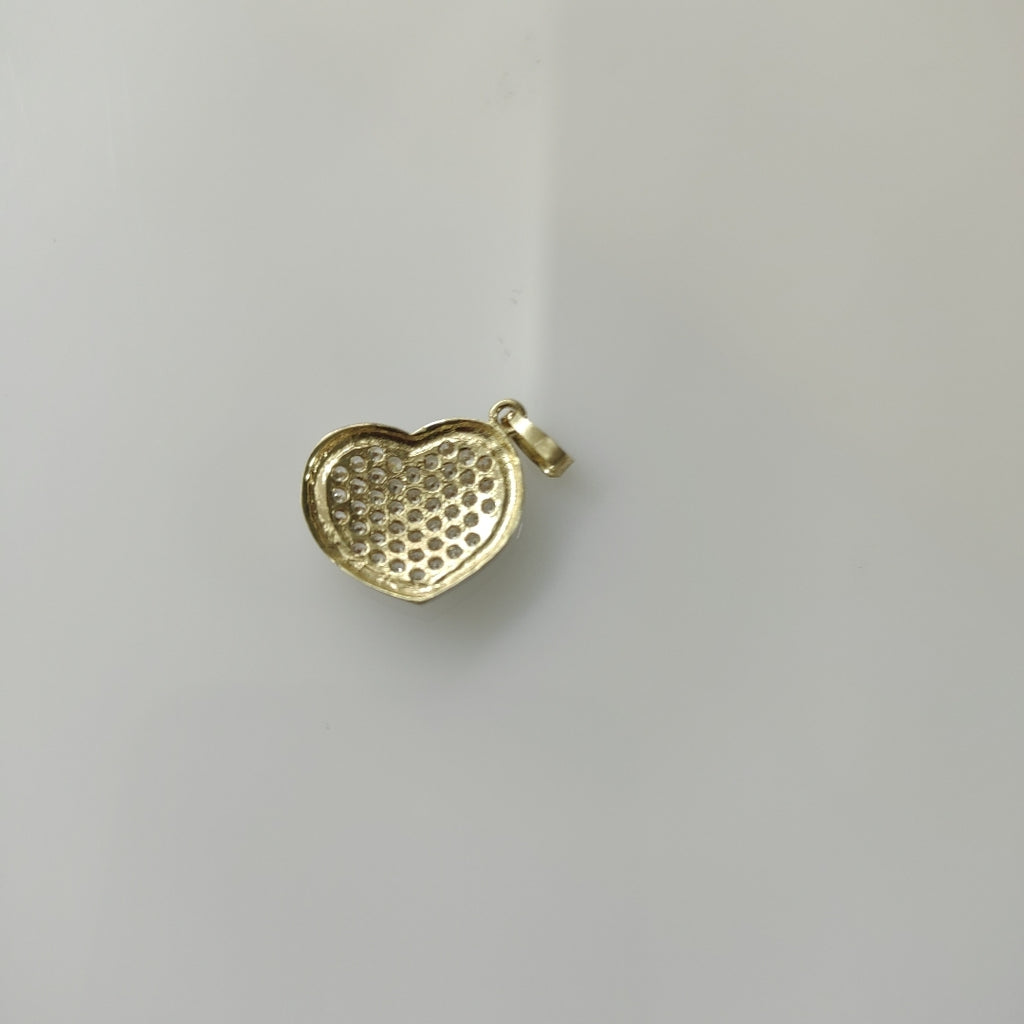 DIJE CORAZON CON CIRCONIAS 14K 1.8 GR (NUEVO)