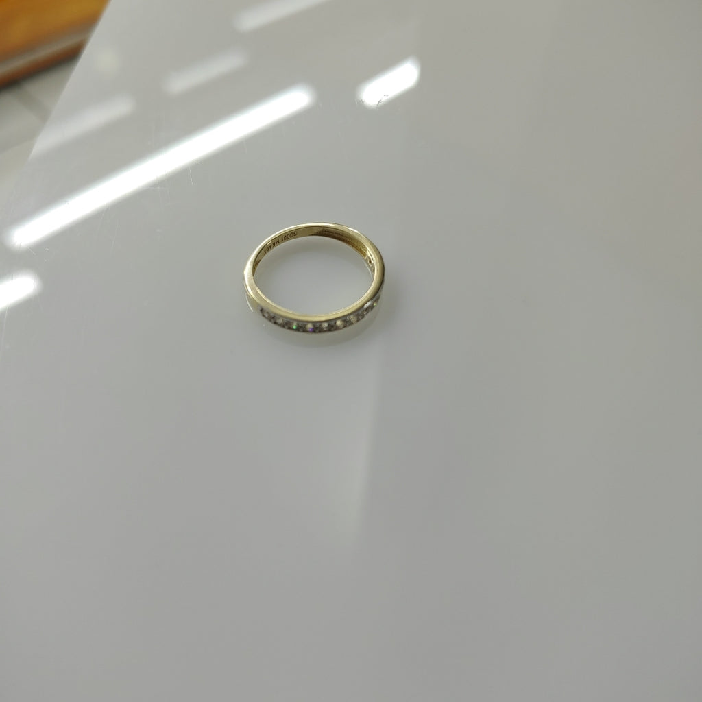 ANILLO ANILLITO C CIRCONIAS 14K 7 TALLA 2 GR (NUEVO)