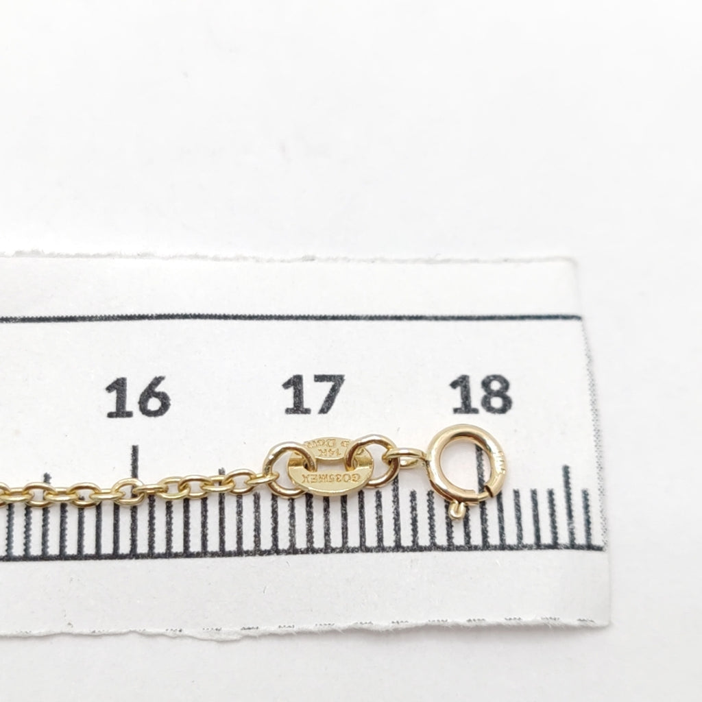 PULSERA TEJIDO ESP CON TREBOL 14K 18 CM 1.6 GR (NUEVO)