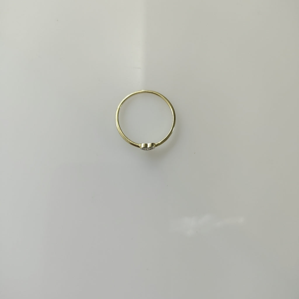 ANILLO ANILLITO CORAZON C CIRCONIA 14K 8 TALLA 0.9 GR (NUEVO)