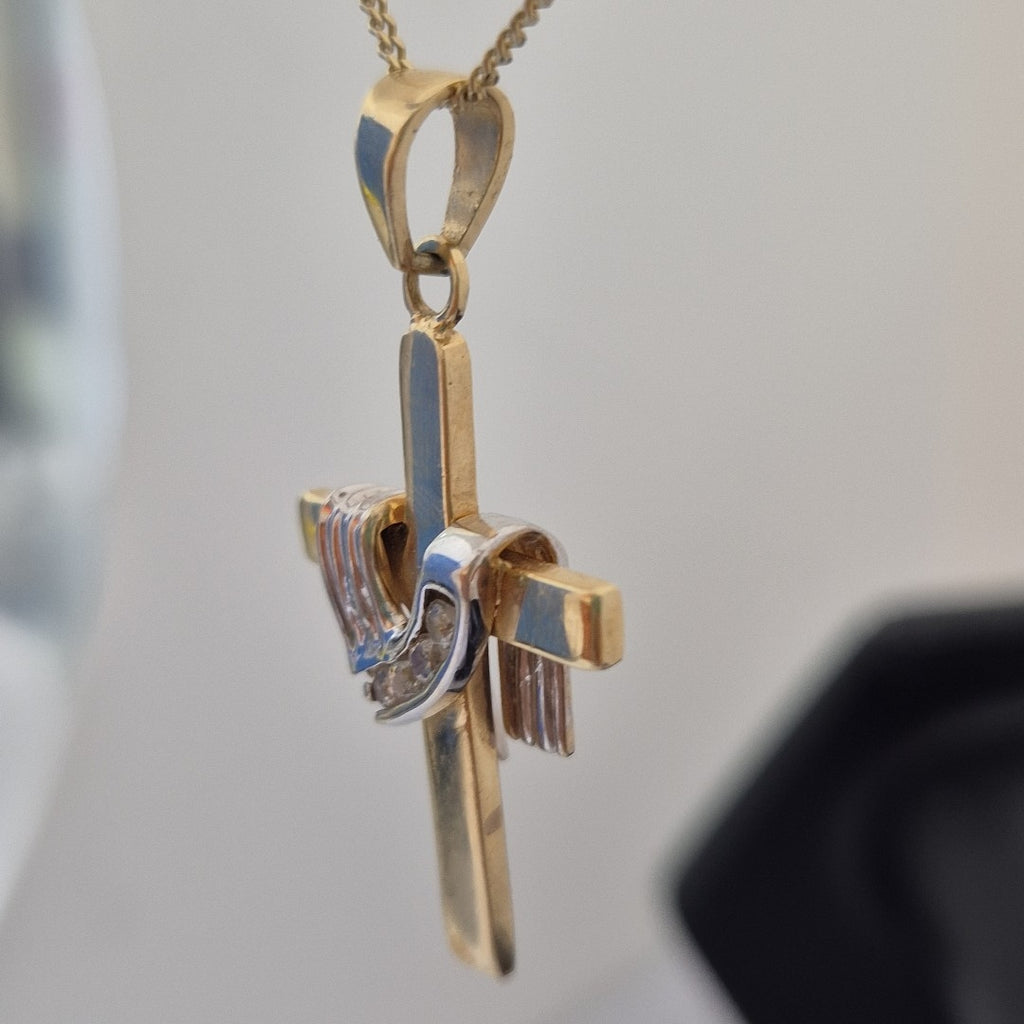 CRUZ ORO,ORO COMBINADO 14 K 4,50 GRMS (SEMINUEVO)