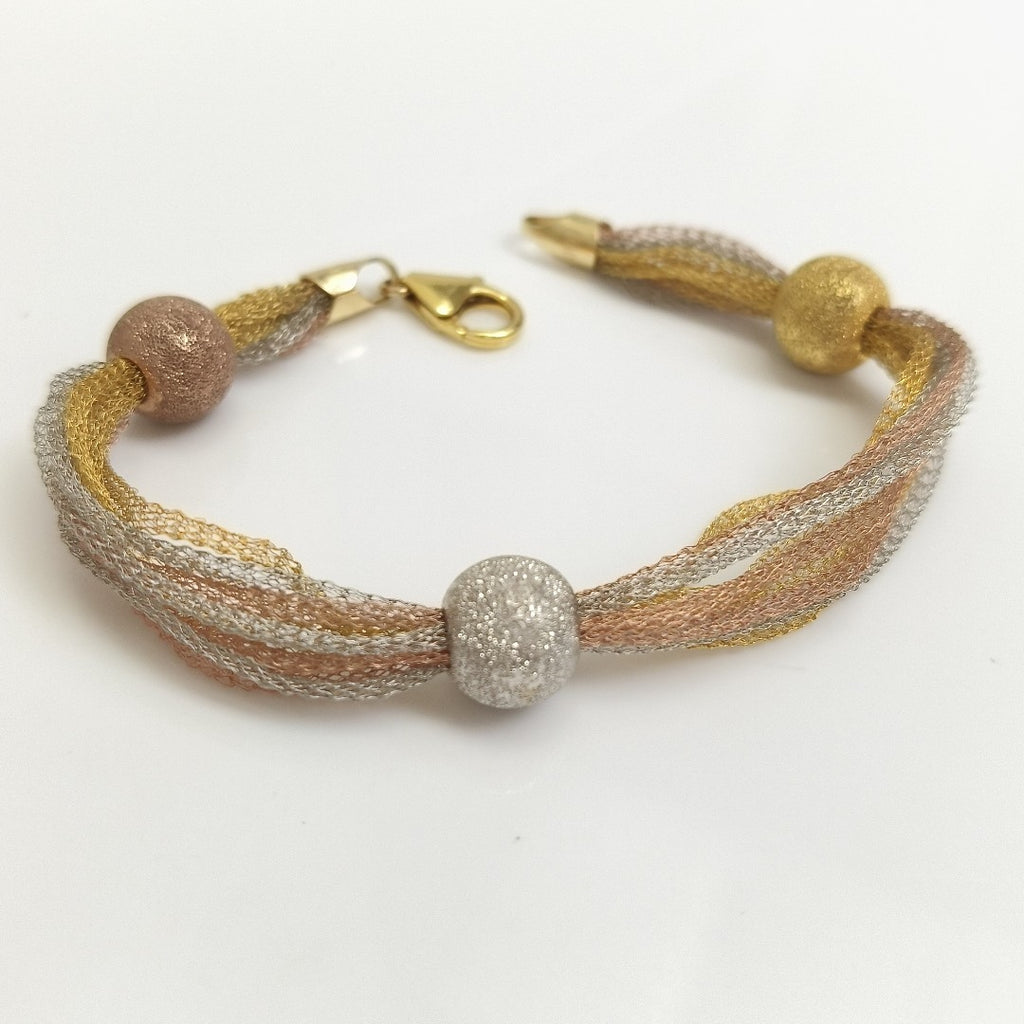 PULSERA ORO COMBINADO 10 K 8,10 GRMS (SEMINUEVO)