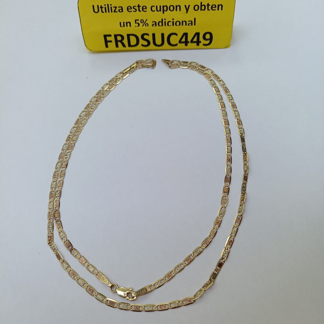 CADENA ORO, ORO COMBINADO 14 K 5.1 GRMS (SEMINUEVO)
