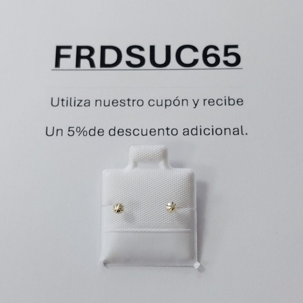 BROQUELES BROQUEL FIG HONGO 14K 0.17 GR (NUEVO)