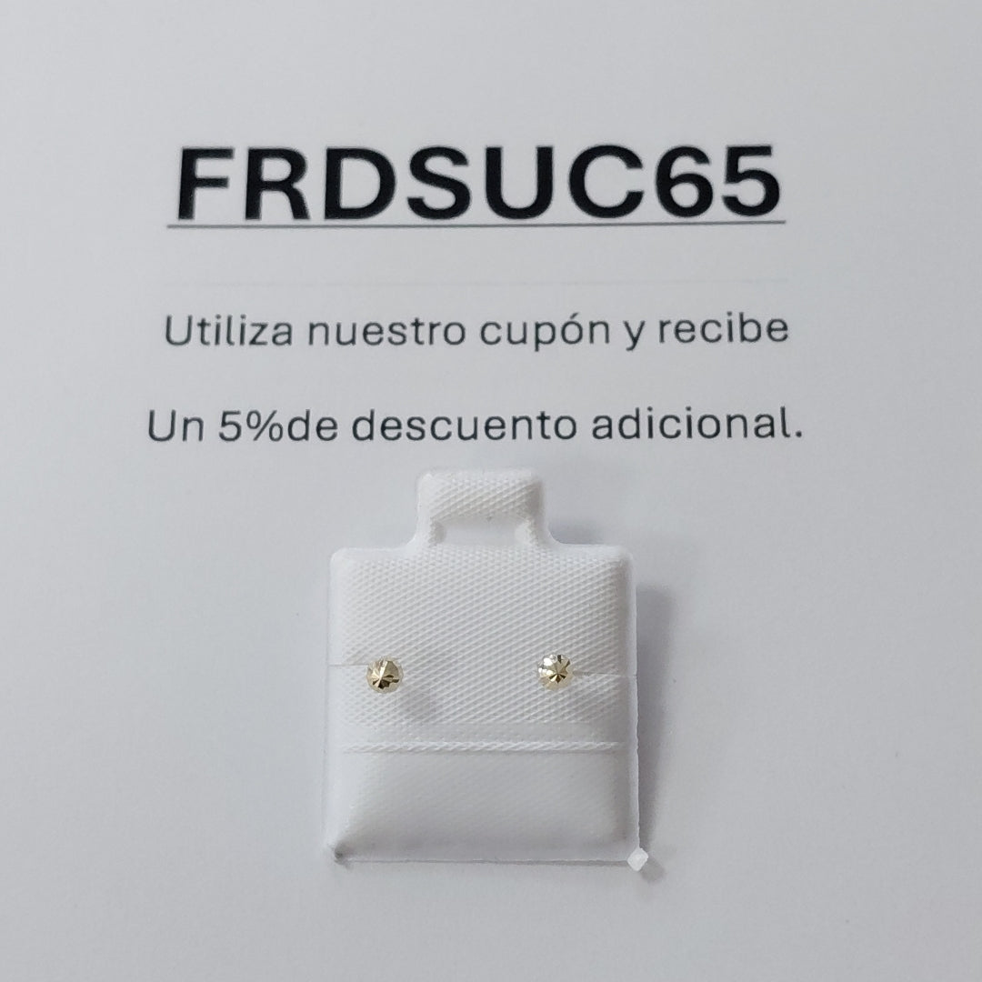 BROQUELES BROQUEL FIG HONGO 14K 0.17 GR (NUEVO)