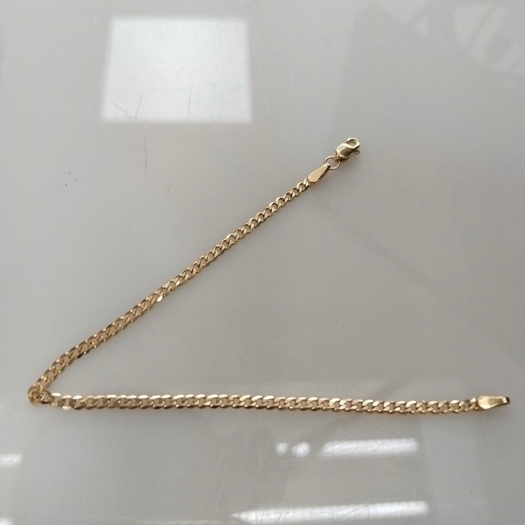 PULSERA TEJIDO BARBADA 14K 18 CM 2.1 GR (NUEVO)