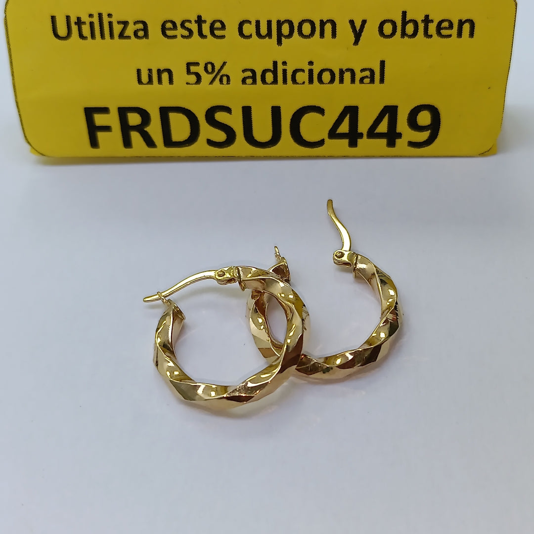 ARRACADAS PAR ORO 14 K 2.4 GRMS (SEMINUEVO)